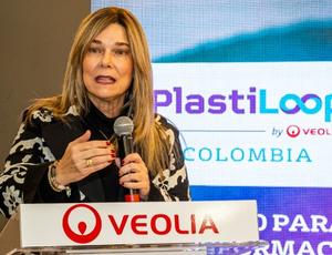 Judith Buelvas, Chief Executive Director of Veolia Colombia and Panamá at the launch of PlastiLoop in Colombia