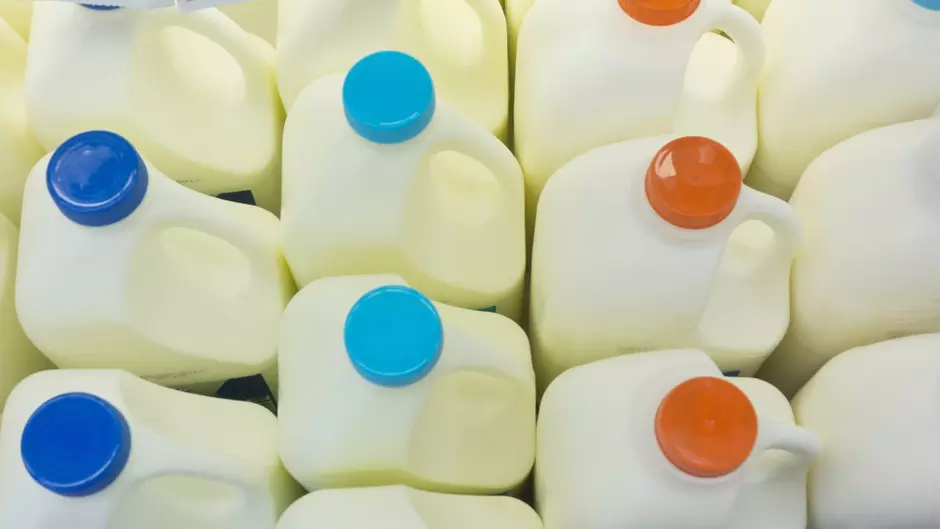 bottles of milk