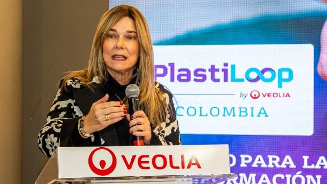 Judith Buelvas, Chief Executive Director of Veolia Colombia and Panamá at the launch of PlastiLoop in Colombia